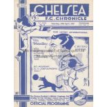 CHELSEA - ARSENAL 1936-7 Chelsea home programme v Arsenal, 24/4/1937, ex bound volume . Good