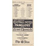 LONDON CALEDONIANS- SUTTON 1936 Four page London Caledonians home programme v Sutton United, 1/2/