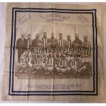 WEST BROM 1931 Large cotton handkerchief featuring West Brom teamgroup 1931 Cup Final with players