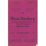 RINK HOCKEY Programme for the 1938 European Championships in Antwerp 26-29th May. Minor paper loss