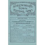 SHREWSBURY 1924-25 Eight page Shrewsbury home programme v Whitchurch, 28/2/1925, Shropshire Senior