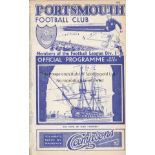 PORTSMOUTH - DARTFORD 1937 Four page Portsmouth home programme v Dartford, March 1937, Southern