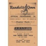 MANSFIELD 48-49 Scarce Mansfield Practice Match programme, 14/8/48, Colours v Whites, eight page