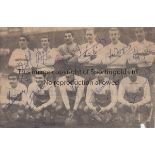 HAMBURG SV A team photo from a newspaper probably in 1965 fully signed by all 11 team members. Good