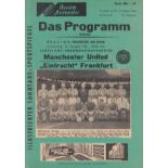 EINTRACHT - MAN UTD 63 Eintracht Frankfurt home programme v Manchester United, 13/8/63, friendly,