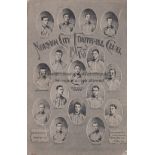 NORWICH CITY Black & white portraits postcard 1907/8. Issued by Wilkinson & Co. Generally good