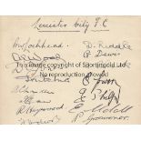 LEICESTER CITY 1930s Small autograph album page, Leicester City signatures, early 1930s, 15