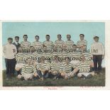 QUEEN'S PARK RANGERS Colour team group postcard 1903/4. Issued by J W Soar. Generally good