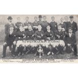 WREXHAM Black & white team group postcard 1904/5. Issued by R. Scott & Co. Generally good