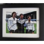 ARDILLES / VILLA / BIRKENSHAW / AUTOGRAPHS A 22" X 19" glazed frame housing a colour 16" X 12"