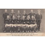 RAITH ROVERS Black & white team group postcard 1921/2. Generally good