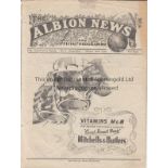 WEST BROM - ASTON VILLA Two West Brom home programmes, both v Aston Villa, 10/10/42 (tape marks,