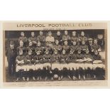 LIVERPOOL Black & white team group postcard 1913/14. Issued by LA. Generally good