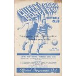 QPR - READING 1938 QPR home programme v Reading, 26/2/1938, mark to top corner, some staple rusting.