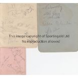 CHELSEA 1930s Three autograph album sheets containing Chelsea autographs from the early 1930s, circa
