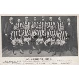 ST. MIRREN Black & white team group postcard 1907/8. Generally good