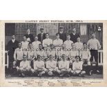 CLAPTON ORIENT Black & white team group postcard 1907/8. Issued by Robinson. Generally good