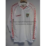 WALES Possible match worn shirt used in September 1988 away v Netherlands, which was the only