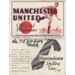 MANCHESTER UNITED - ARSENAL 1936 Manchester United home programme v Arsenal, , 3/10/1936 in
