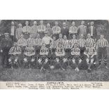 SOUTHAMPTON Postcard, b/w/ team group 1907/8, issued by F.D.G. Stuart. Slightly worn. Fair to