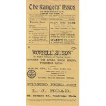 TUNBRIDGE WELLS RANGERS 1933 Tunbridge Wells Rangers home programme v Canterbury Waverley, 18/2/