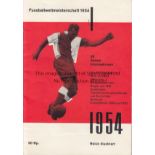 1954 WORLD CUP Official 36-Page FIFA Tournament Brochure for the Finals held in Switzerland 16