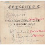 LEICESTER CITY 1933-34 Autograph album page with 18 Leicester City pencil autographs, circa 1933-34,