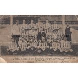 BRIGHTON & HOVE ALBION Postcard b/w team group 1906/7 issued by Thos. Donovan & Son, slightly worn