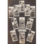 SUNDERALND Black & white team portraits postcard Cup team 1912/13. Issued by Arthur Halnett.