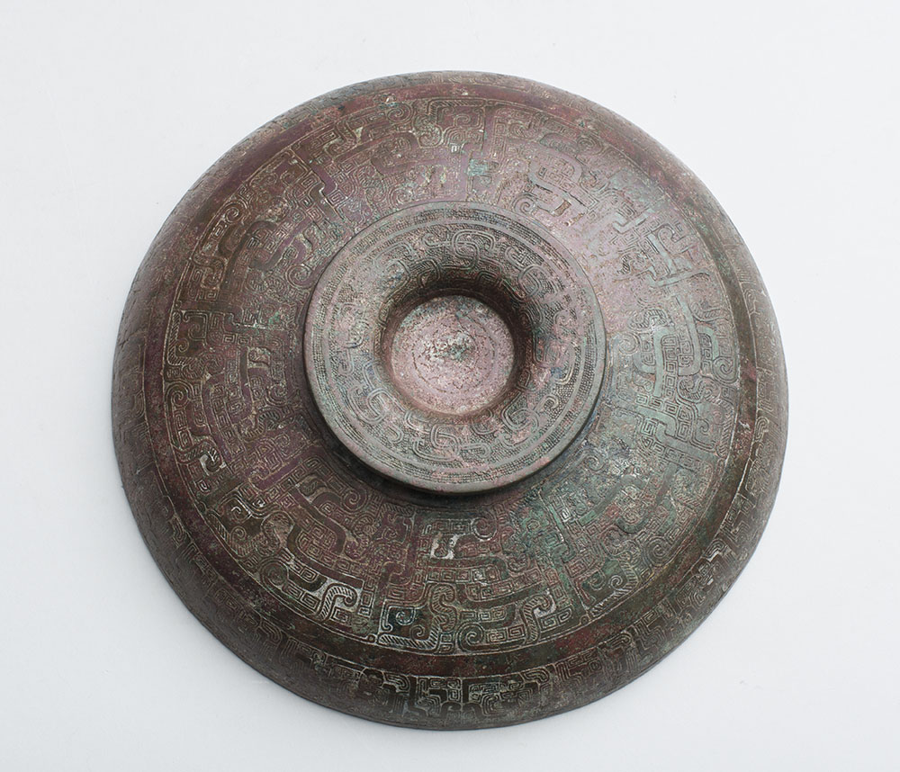 CHINESE BRONZE DING AND COVER - Image 5 of 6