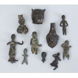 GROUP OF TEN BRONZE FIGURAL FRAGMENTS