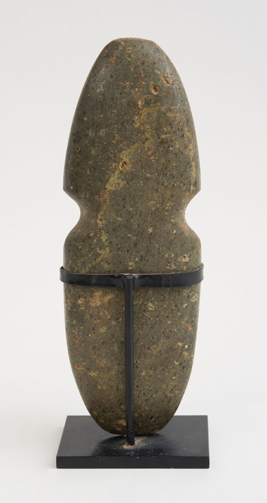 MEZCALA LATE PRECLASSICAL DARK GREEN STONE FIGURE - Image 3 of 4