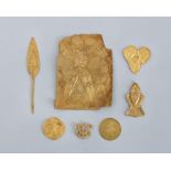 GROUP OF SEVEN GOLD FRAGMENTS