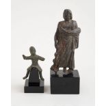 TWO ANCIENT FIGURAL BRONZES