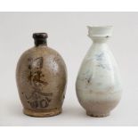 TWO ASIAN GLAZED CERAMIC VESSELS