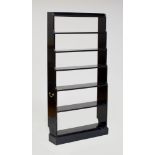 GEORGE III STYLE EBONIZED WATERFALL BOOKCASE, 20TH CENTURY