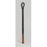 SWAN NECK-FORMED BLACK PAINTED CAST IRON HITCHING POST