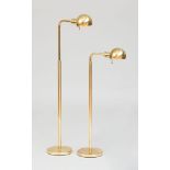 PAIR OF METALARTE BRASS RETRACTABLE FLOOR LAMPS, SPAIN