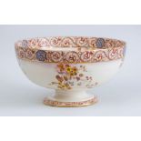 DOULTON BURSLEM TRANSFER-PRINTED FOOTED PUNCH BOWL