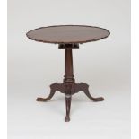 GEORGE III CARVED MAHOGANY PIE CRUST TABLE