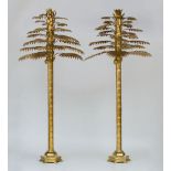 PAIR OF GILT-METAL PALM TREES, 20TH CENTURY, MAISON JANSEN