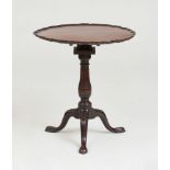 GEORGE III MAHOGANY PIE CRUST TILT-TOP TABLE