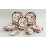 REAL IRONSTONE CHINA 31-PIECE DINNER SERVICE IN THE FAMILLE ROSE PATTERN