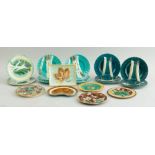 GROUP OF ASSORTED MAJOLICA PLATES