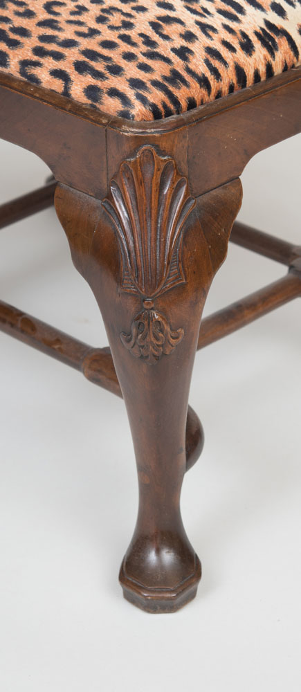 PAIR OF GEORGE III STYLE CARVED MAHOGANY STOOLS, 20TH CENTURY - Image 2 of 4