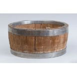 STEEL-BANDED OAK BUCKET