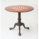 GEORGE II CARVED MAHOGANY TILT-TOP TRIPOD TABLE