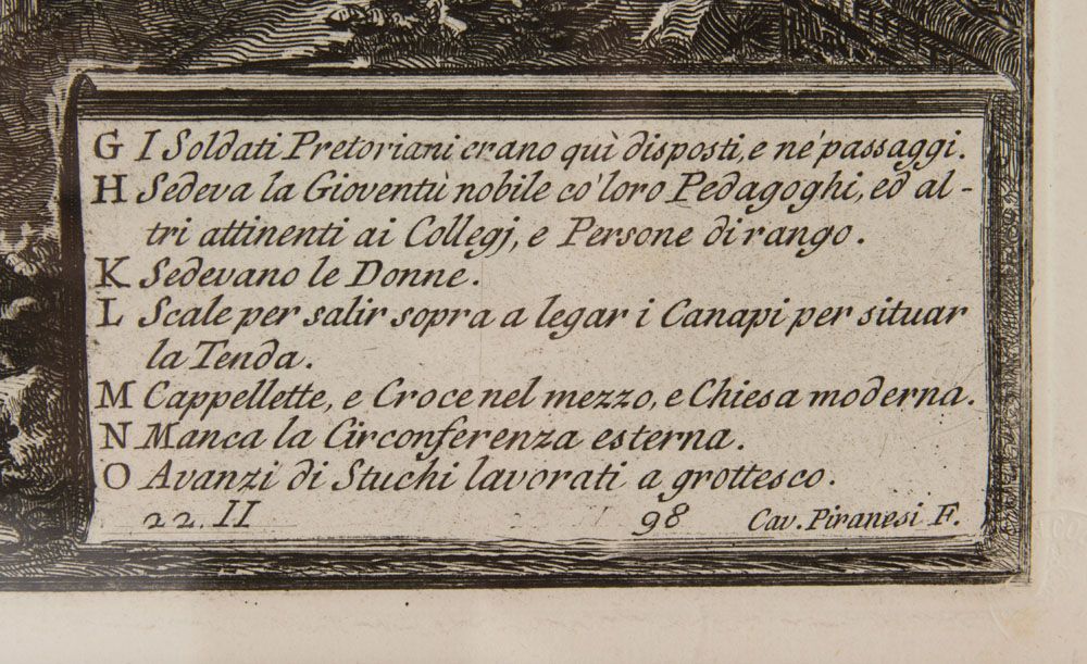 FRANCESCO PIRANESI (1758-1810): VEDUTA DELL' ANFITEATRO FLAVIO DETTO IL COLOSSEO - Image 3 of 5