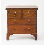 GEORGE I PROVINCIAL WALNUT BACHELOR'S CHEST OF DRAWERS