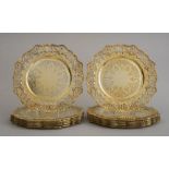 SET OF TWENTY SILVER-GILT SERVICE PLATES